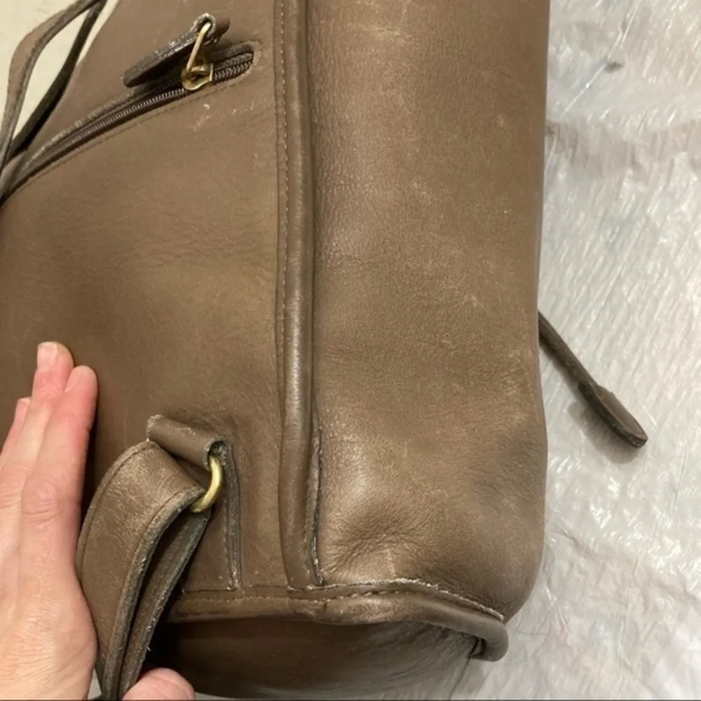 Coach RARE unisex classic backpack 9943 in brown leather putty taupe ? 1995 - Picture 12 of 16